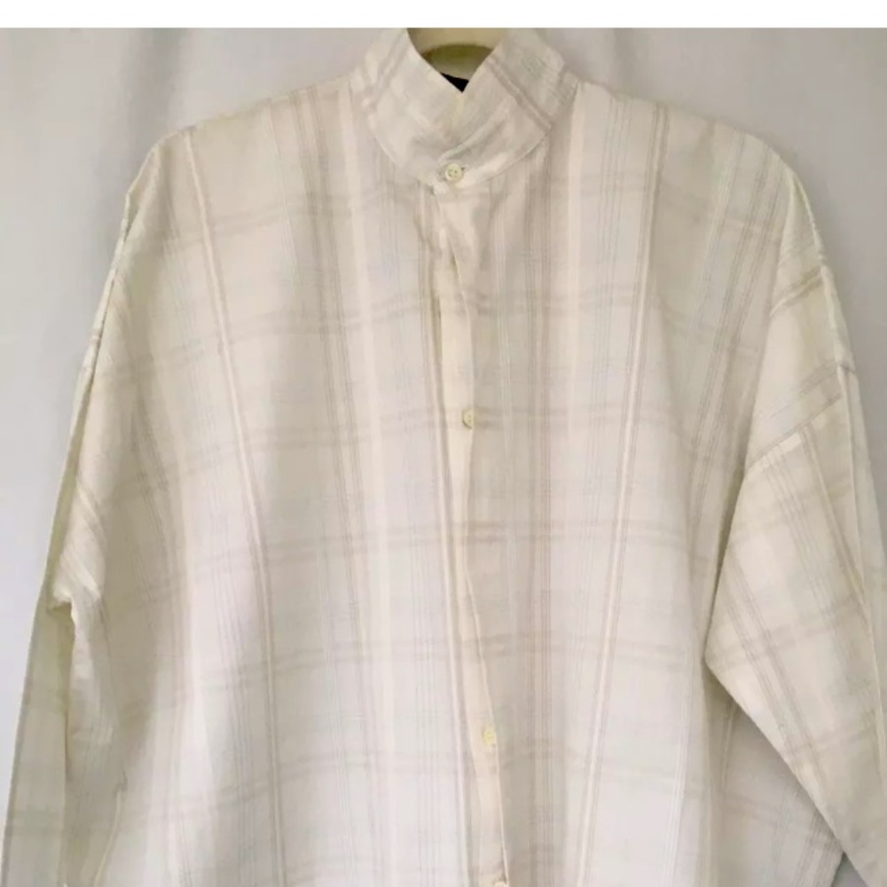 ESKANDAR Boxy PLAID PRINT BLOUSE TOP - 0/ L.